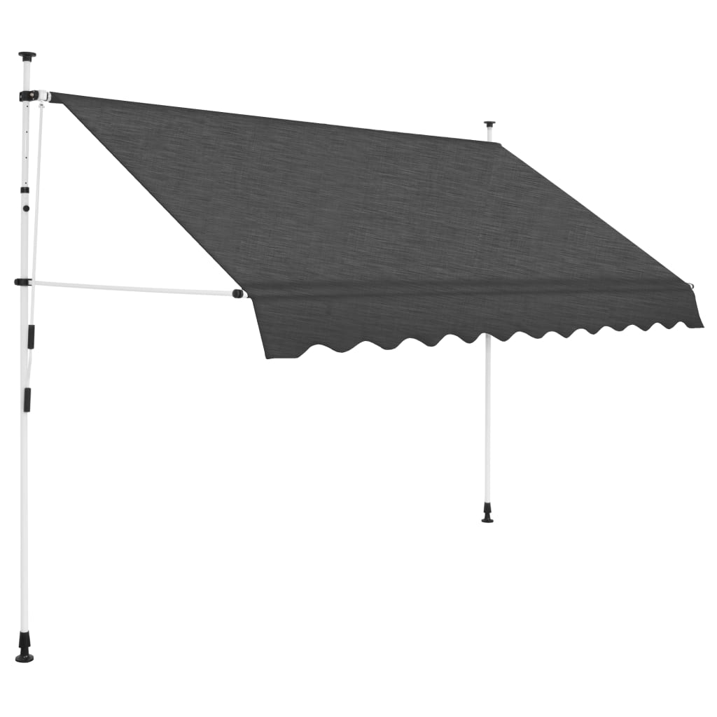 vidaXL Manual Retractable Awning Folding Stripes Awning Multi Colors/Sizes-63