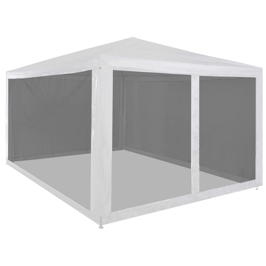 vidaXL Party Tent with 4 Mesh Sidewalls White Pavilion Marquee Multi Sizes-48