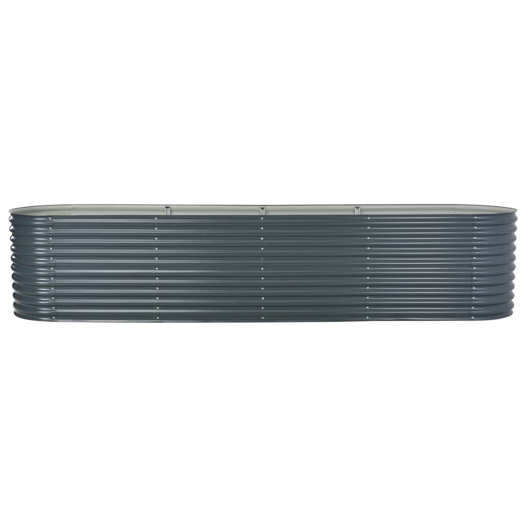 vidaXL Raised Garden Bed Raised Flower Bed Raised Garden Box Galvanized Steel-2