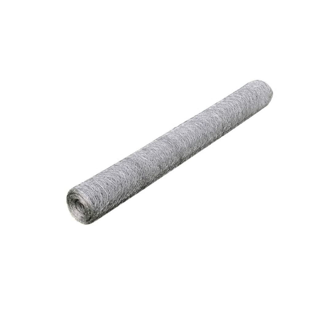 vidaXL Wire Netting Outdoor Wire Fence Mesh Screen Galvanized Steel Silver-7