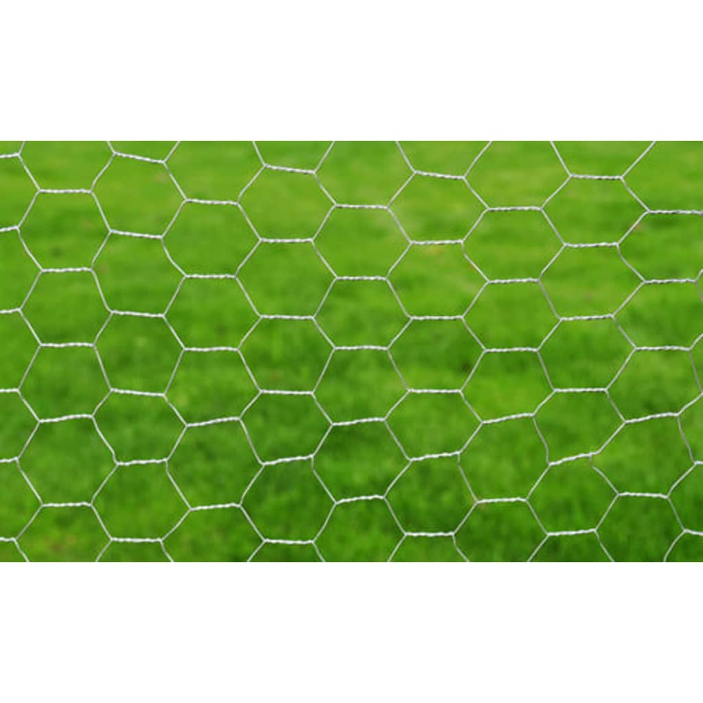 vidaXL Wire Netting Outdoor Wire Fence Mesh Screen Galvanized Steel Silver-9