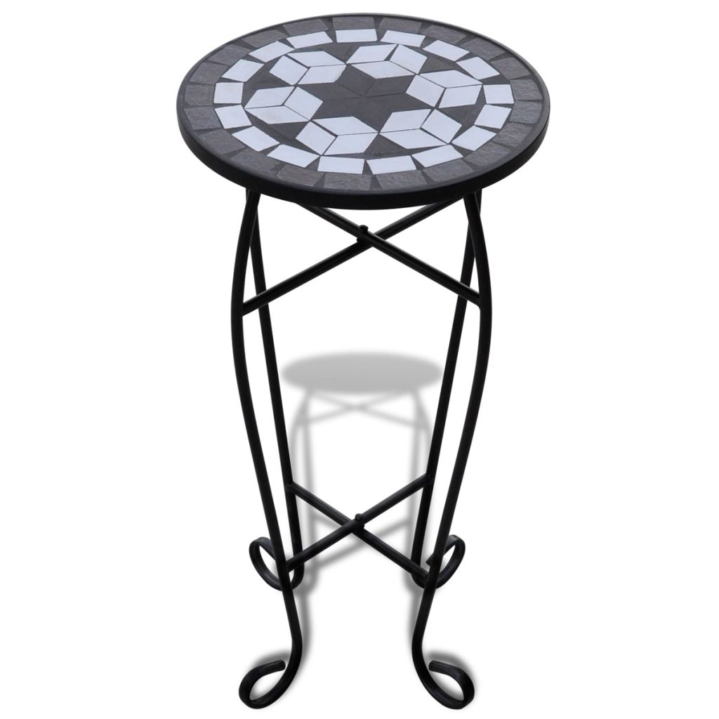vidaXL 1/3x Mosaic Tables Ceramic End Table Balcony Flower Stand Multi Colors-7