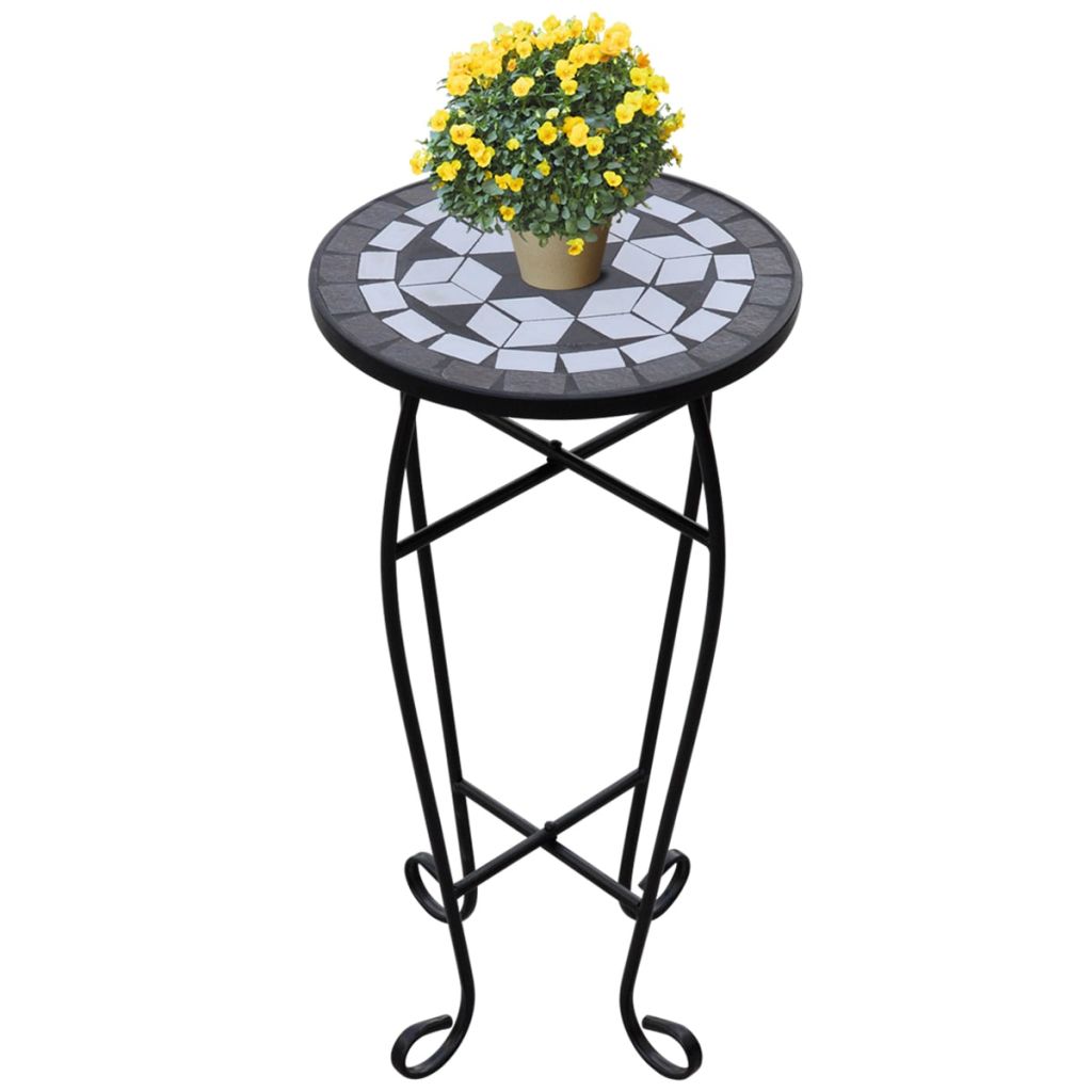 vidaXL 1/3x Mosaic Tables Ceramic End Table Balcony Flower Stand Multi Colors-6