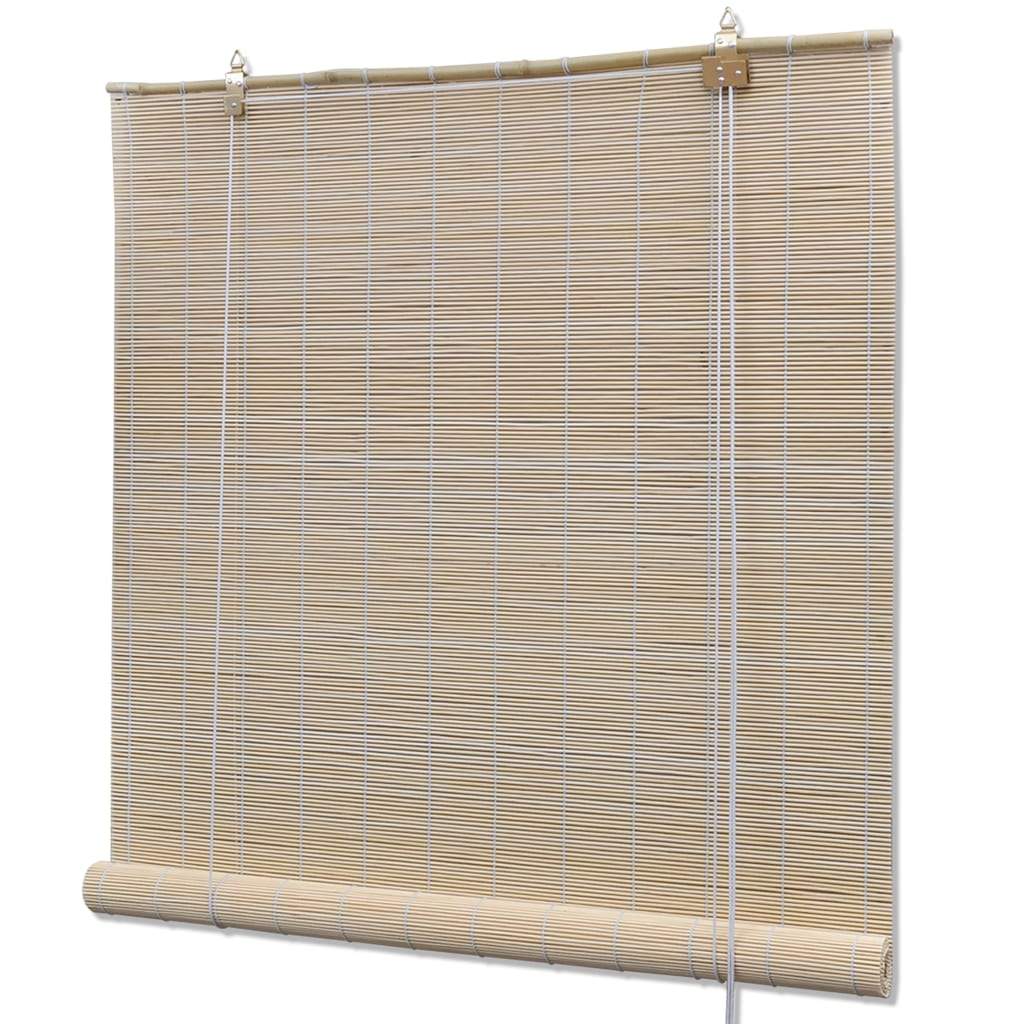 vidaXL Roller Blinds Bamboo Sunshade Privacy Screen Natural/Brown Multi Sizes-0