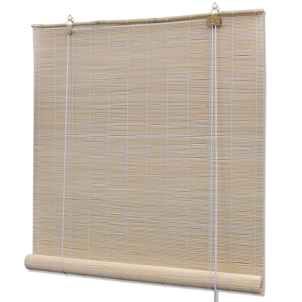 vidaXL Roller Blinds Bamboo Sunshade Privacy Screen Natural/Brown Multi Sizes-12