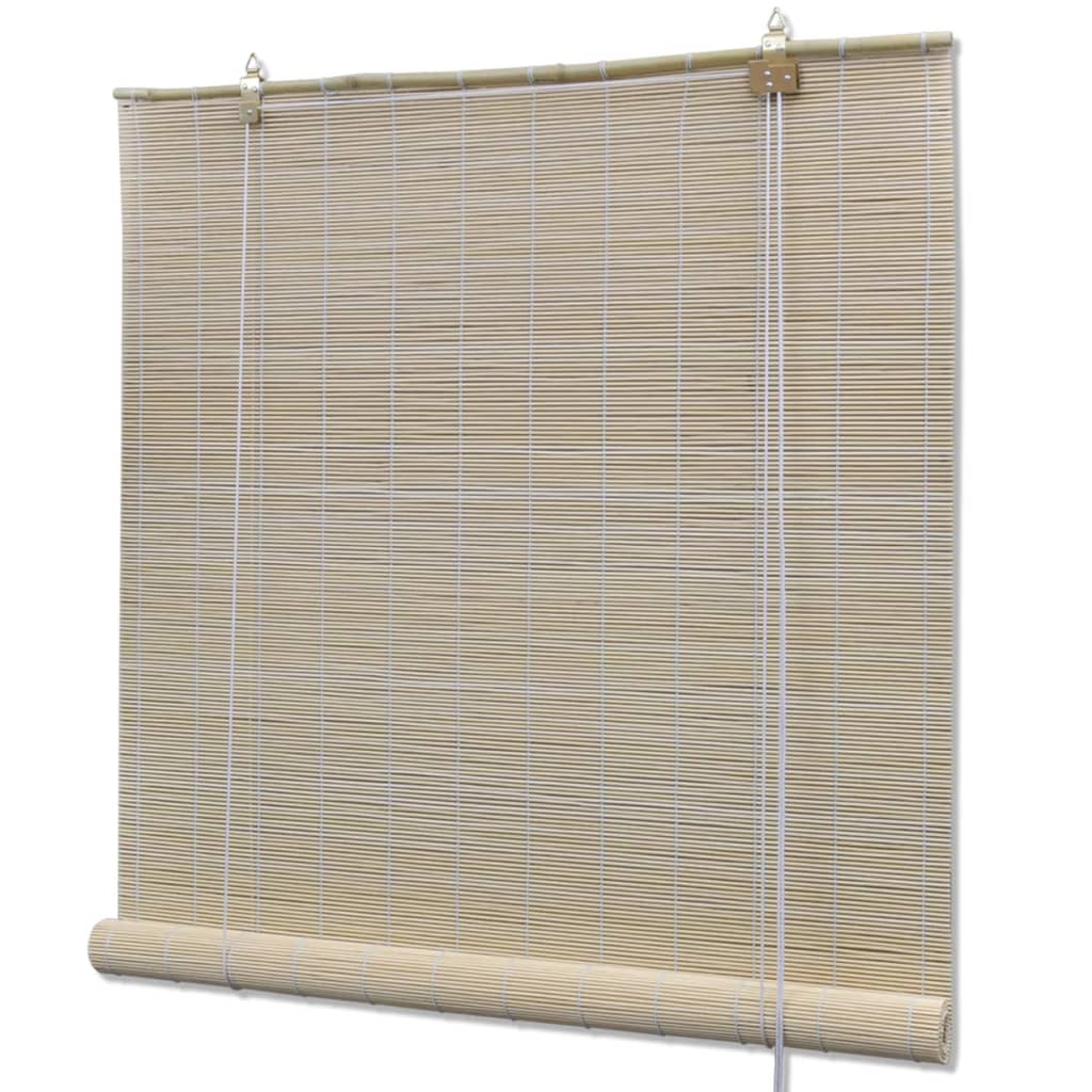 vidaXL Roller Blinds Bamboo Sunshade Privacy Screen Natural/Brown Multi Sizes-15