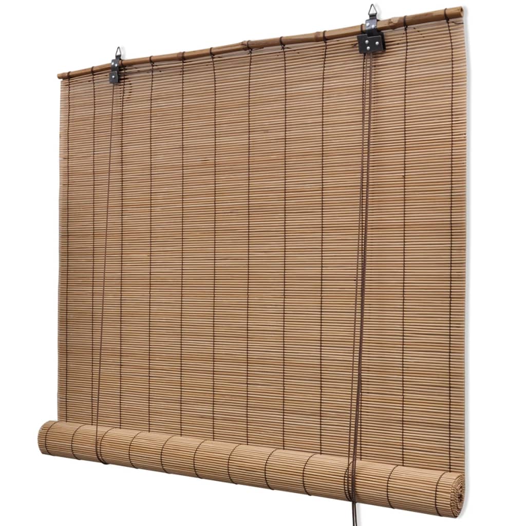 vidaXL Roller Blinds Bamboo Sunshade Privacy Screen Natural/Brown Multi Sizes-21