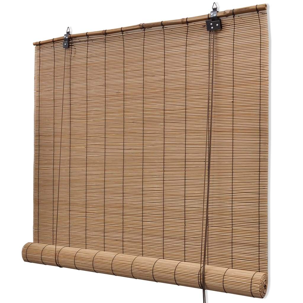vidaXL Roller Blinds Bamboo Sunshade Privacy Screen Natural/Brown Multi Sizes-30