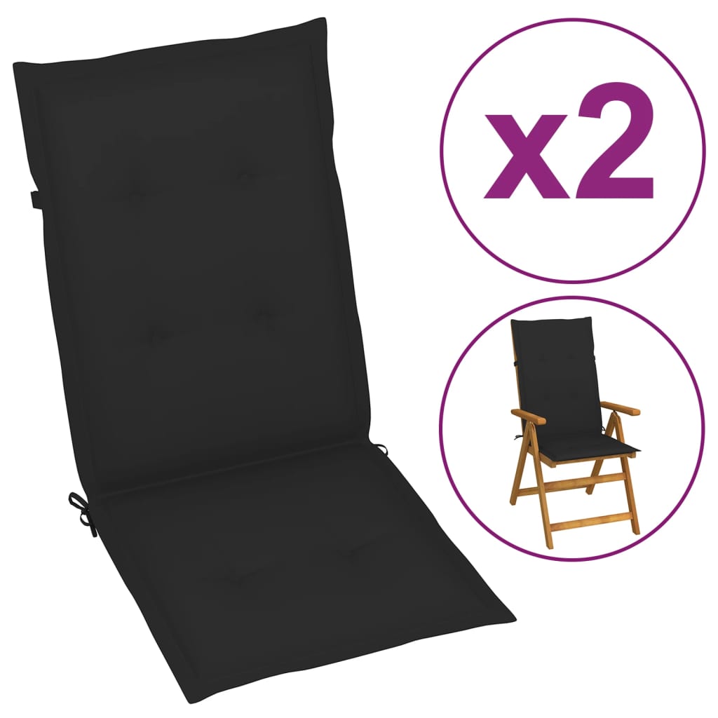 vidaXL 2/4x Garden Chair Cushion Outdoor Seating Pad Cushions Multi Colors-8
