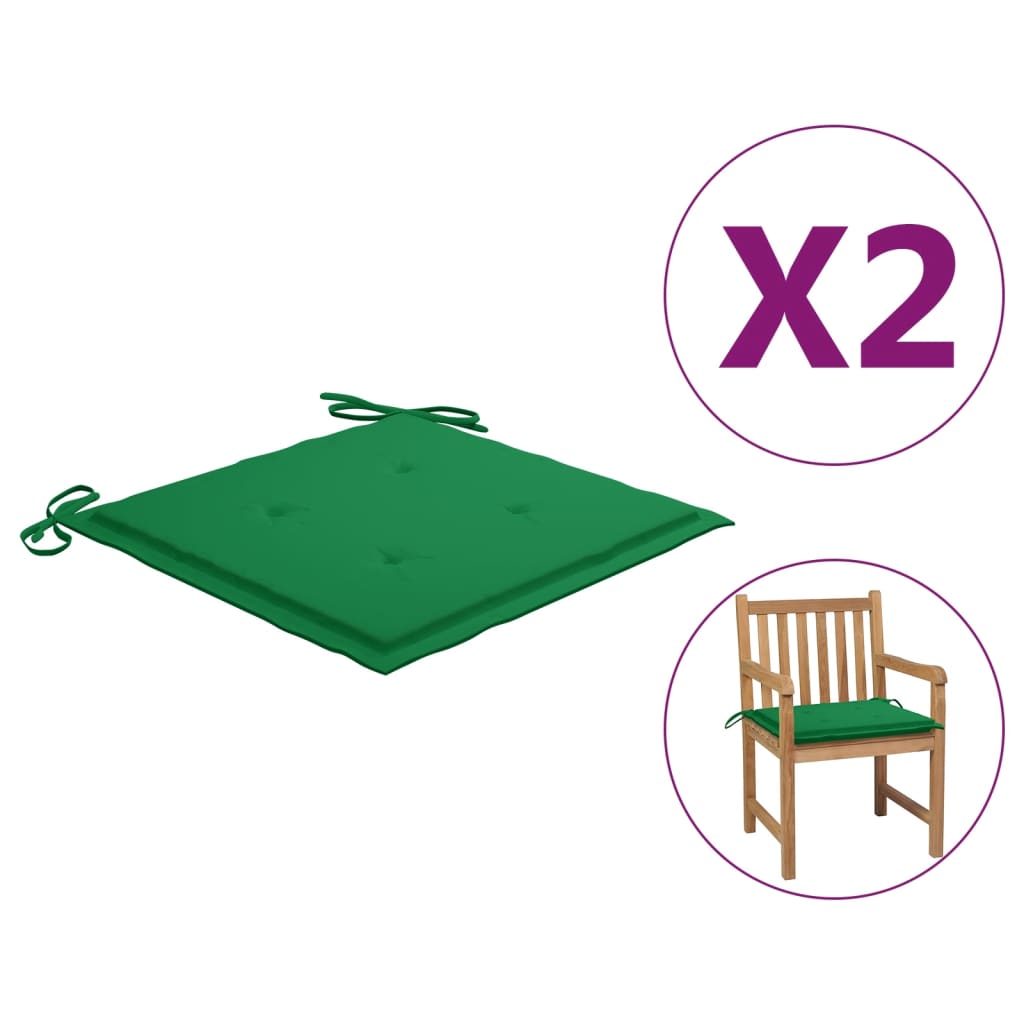 vidaXL 2x Garden Chair Cushions Fabric Outdoor Lounge Seating Multi Colors-23