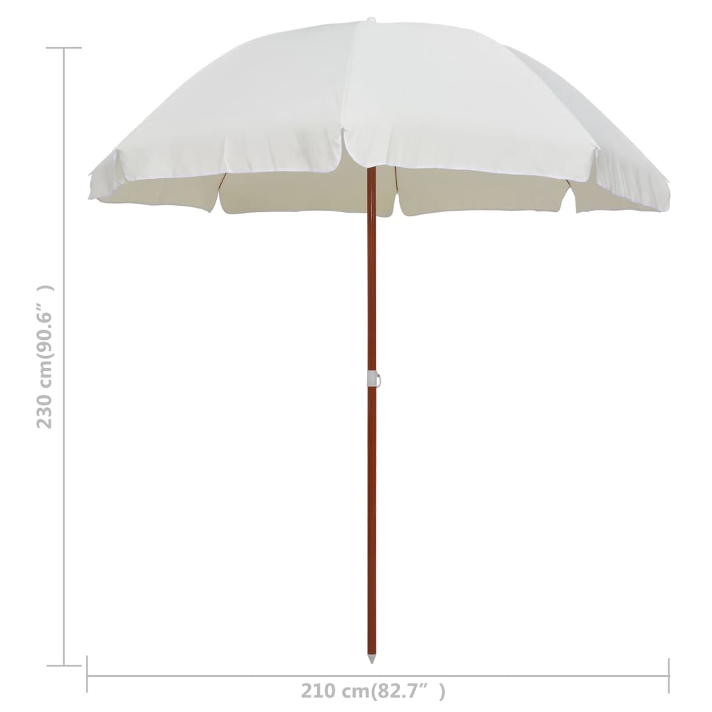 vidaXL Outdoor Umbrella Parasol with Crank Patio Sunshade Sun Shelter Steel-1
