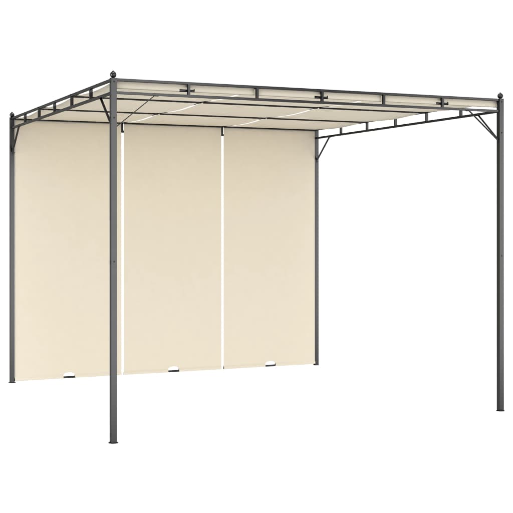 vidaXL Gazebo Outdoor Canopy Tent Patio Pavilion Party Tent with Side Curtain-2
