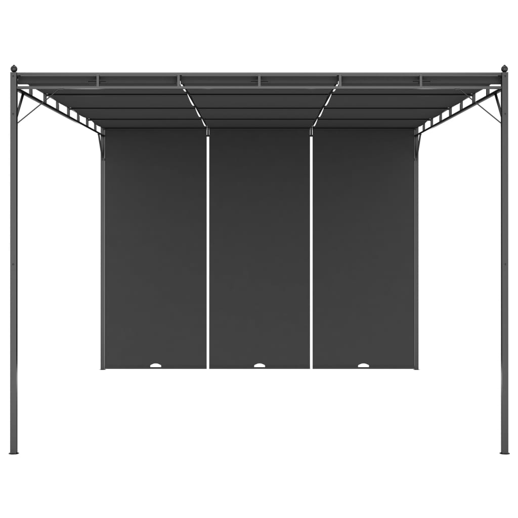 vidaXL Gazebo Outdoor Canopy Tent Patio Pavilion Party Tent with Side Curtain-0