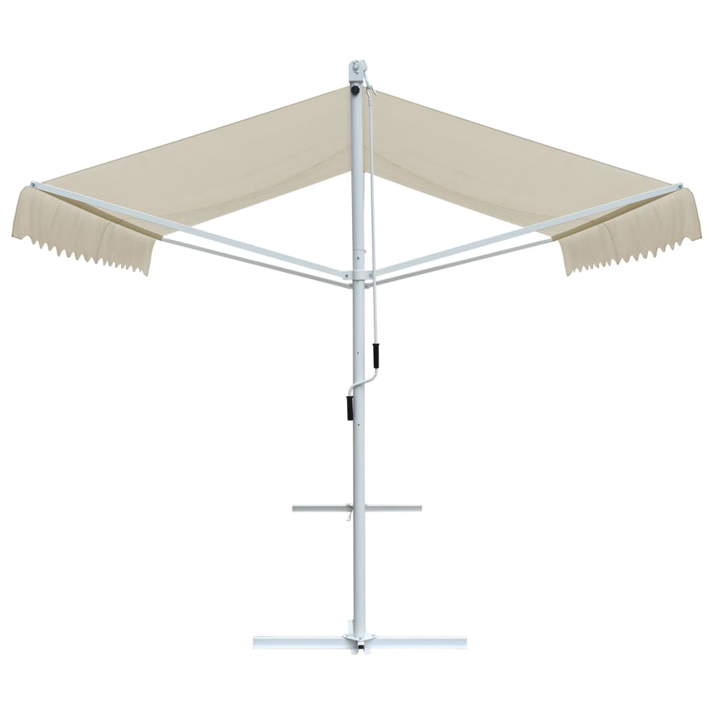 vidaXL Free Standing Awning Outdoor Umbrella Anthracite/Cream Multi Sizes-23