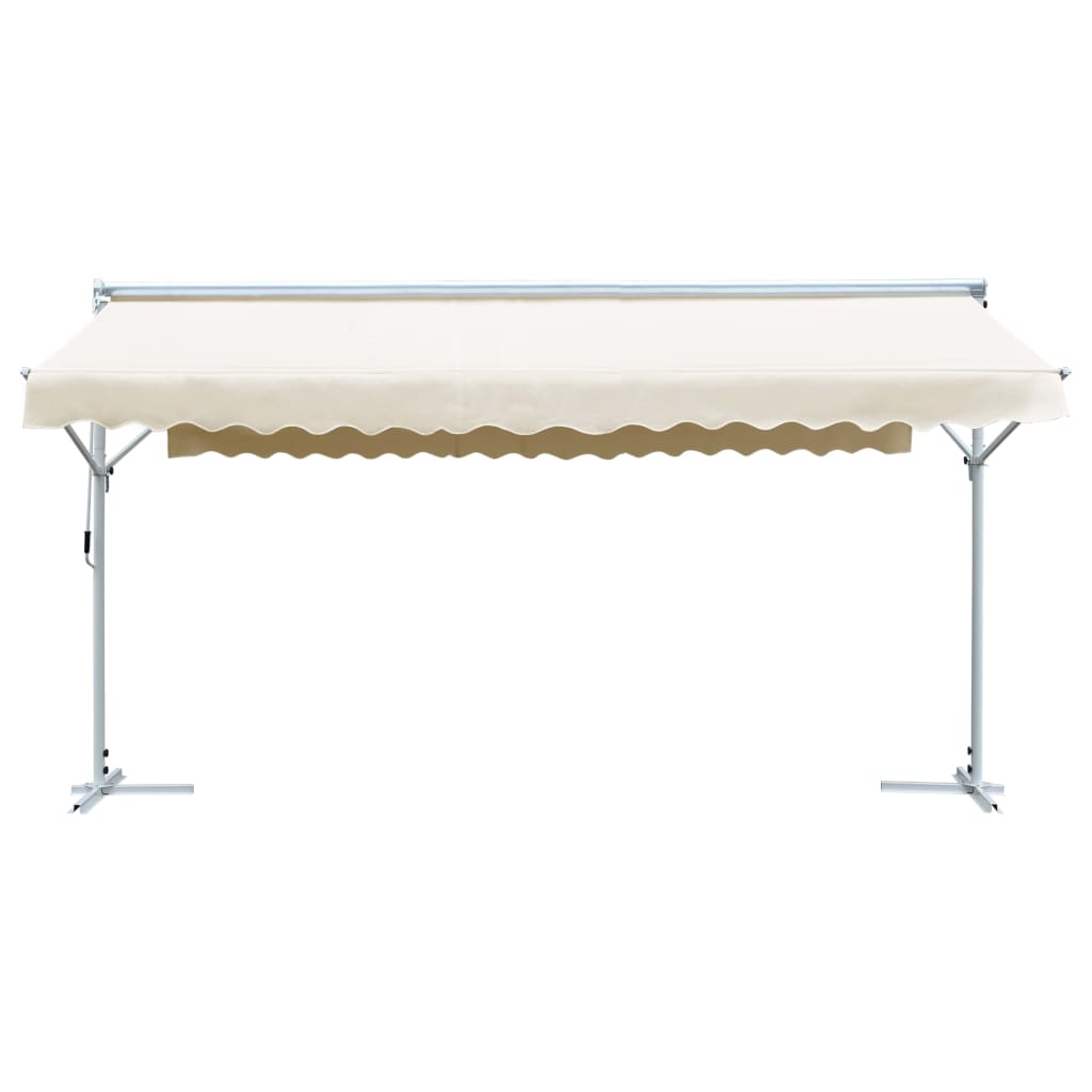 vidaXL Free Standing Awning Outdoor Umbrella Anthracite/Cream Multi Sizes-7