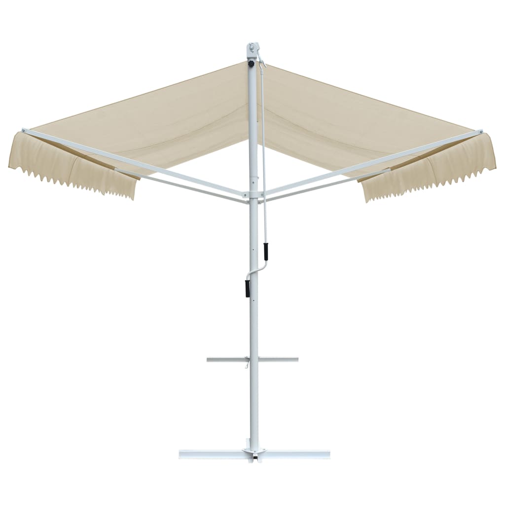 vidaXL Free Standing Awning Outdoor Umbrella Anthracite/Cream Multi Sizes-8