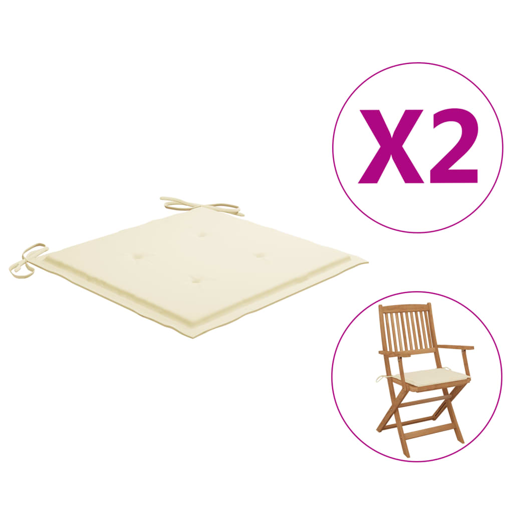 vidaXL 2x Garden Chair Cushions Fabric Outdoor Lounge Seating Multi Colors-9