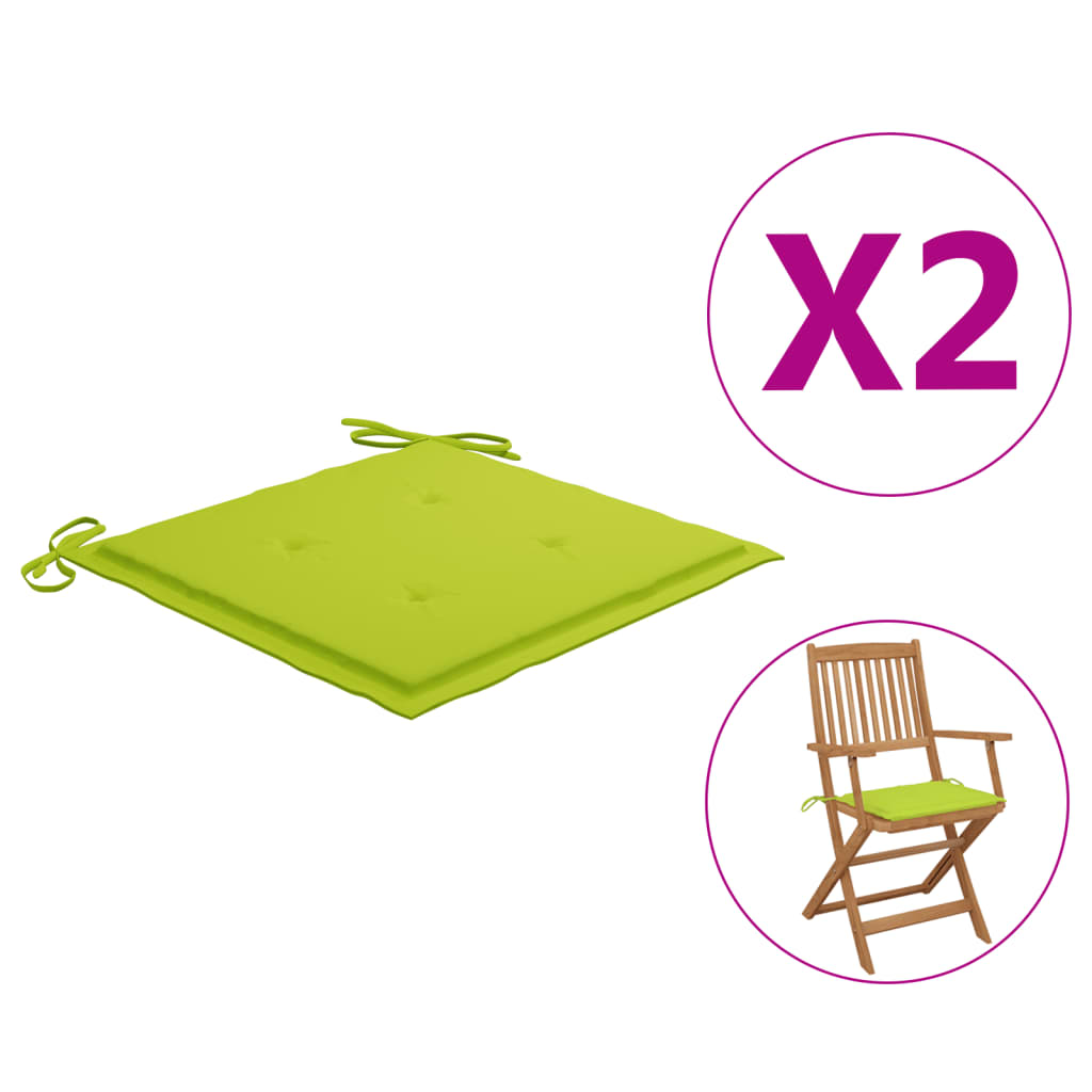 vidaXL 2x Garden Chair Cushions Fabric Outdoor Lounge Seating Multi Colors-2