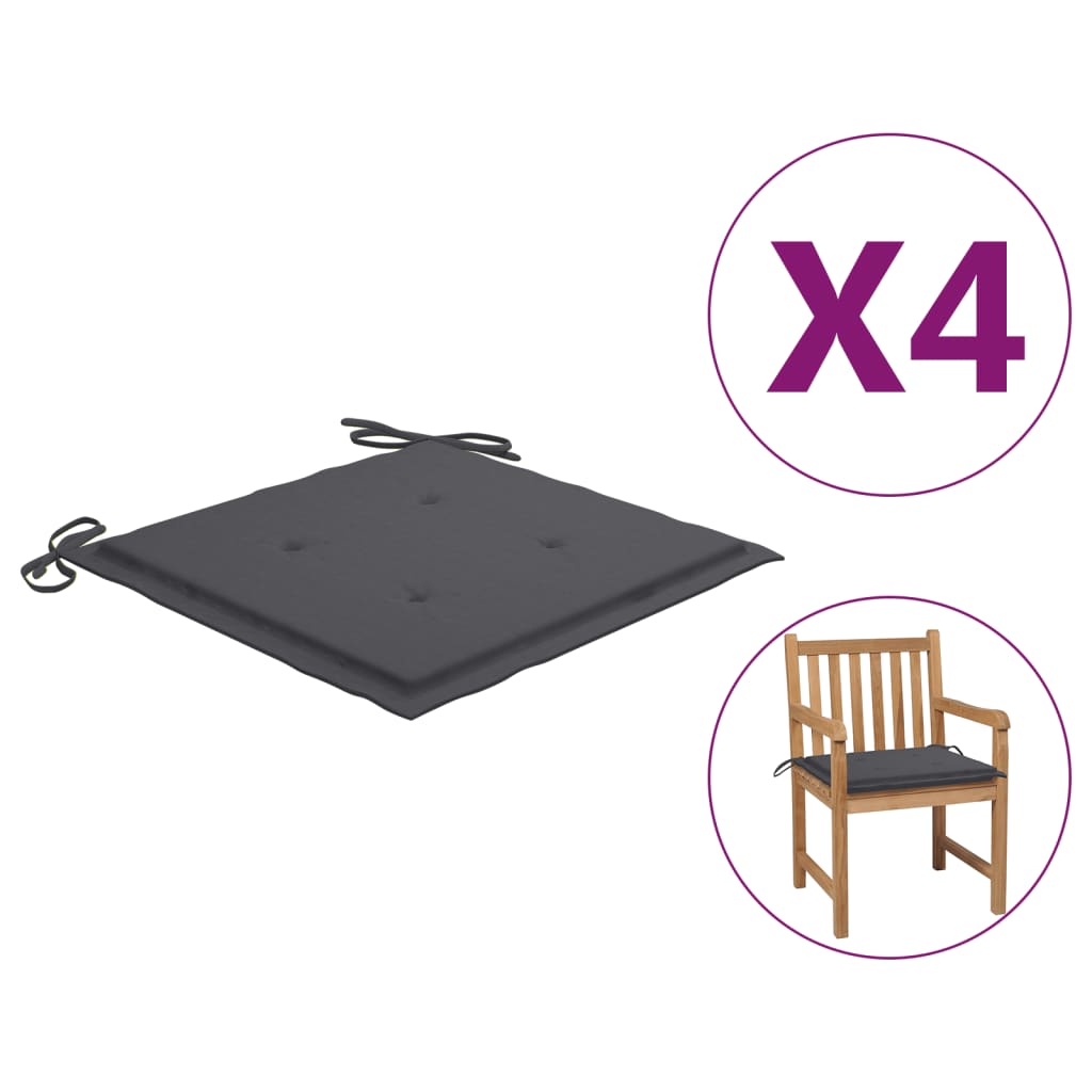 vidaXL 2x Garden Chair Cushions Fabric Outdoor Lounge Seating Multi Colors-31