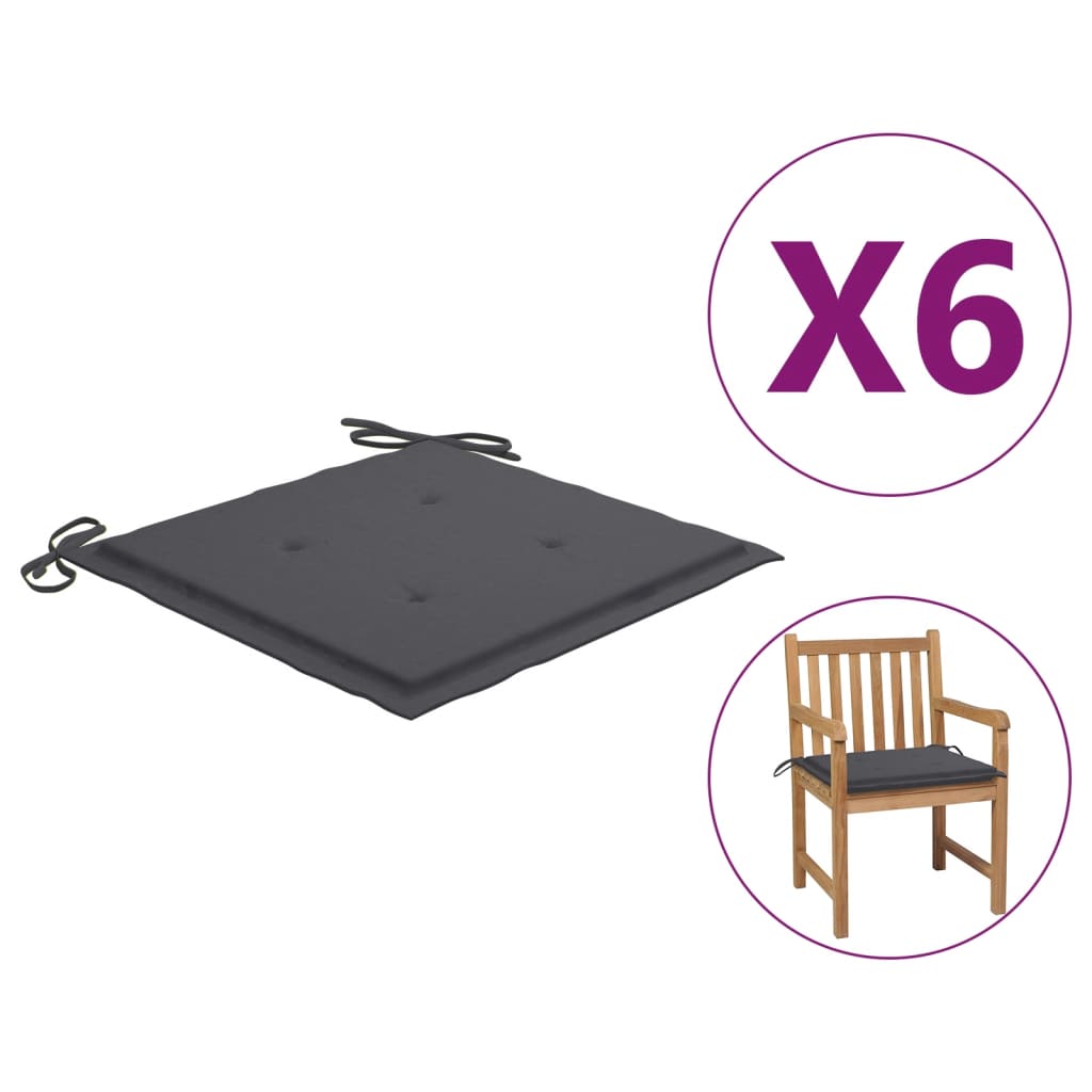 vidaXL 2x Garden Chair Cushions Fabric Outdoor Lounge Seating Multi Colors-11