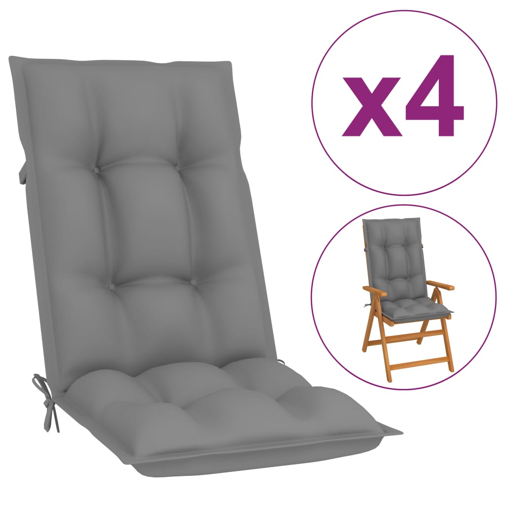 vidaXL 2/4x Garden Chair Cushion Outdoor Seating Pad Cushions Multi Colors-20