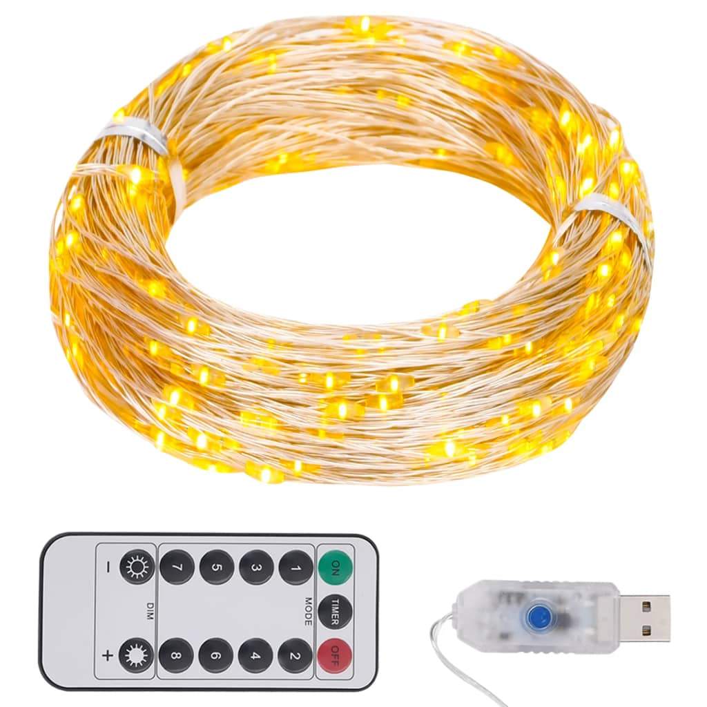 vidaXL LED String PVC Decoration Holiday Party Multi Colors 1181.1"/590.6"-0