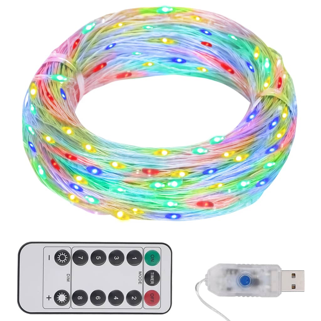 vidaXL LED String PVC Decoration Holiday Party Multi Colors 1181.1"/590.6"-14