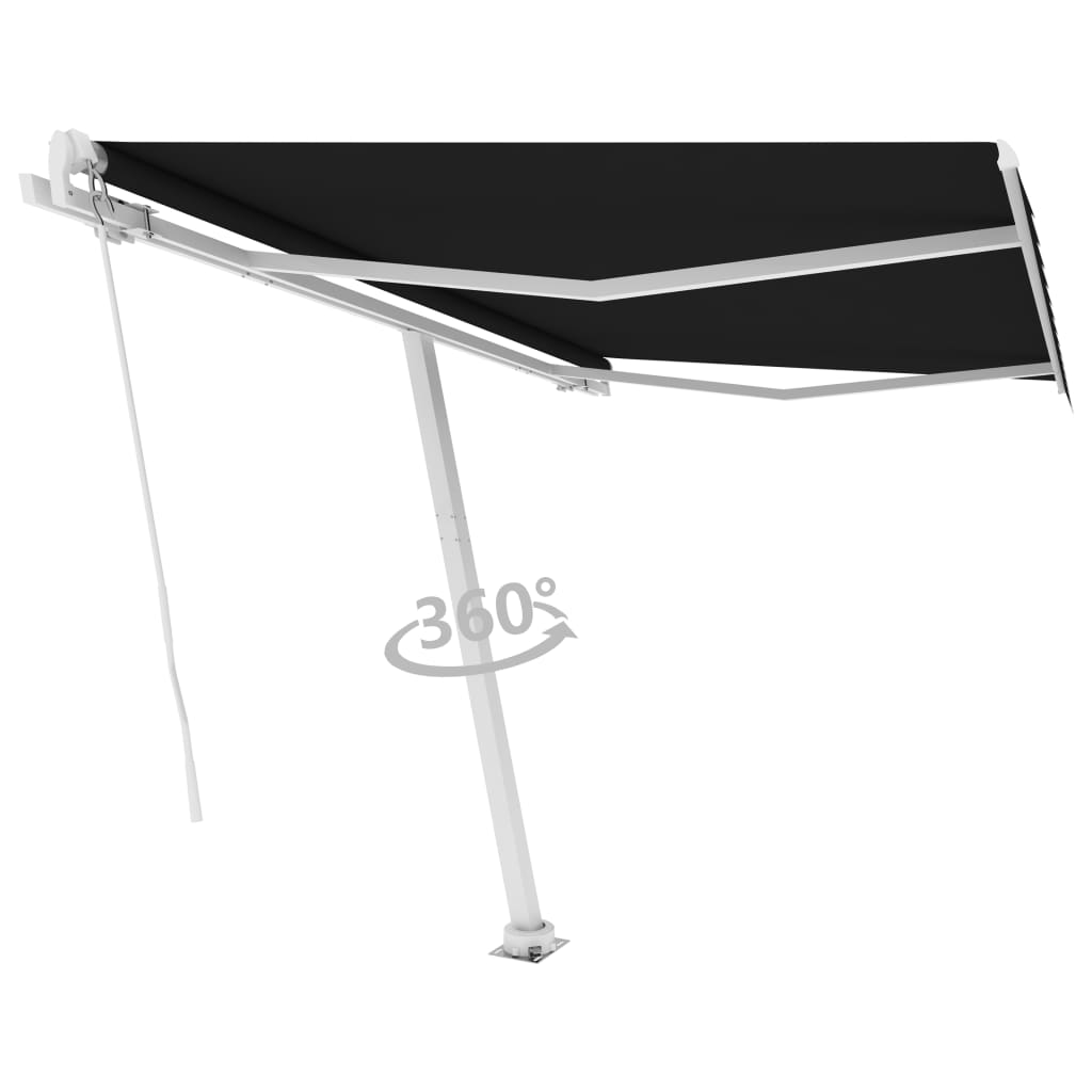 vidaXL Retractable Awning with Hand Crank Handle Sunshade Shelter for Outdoor-2