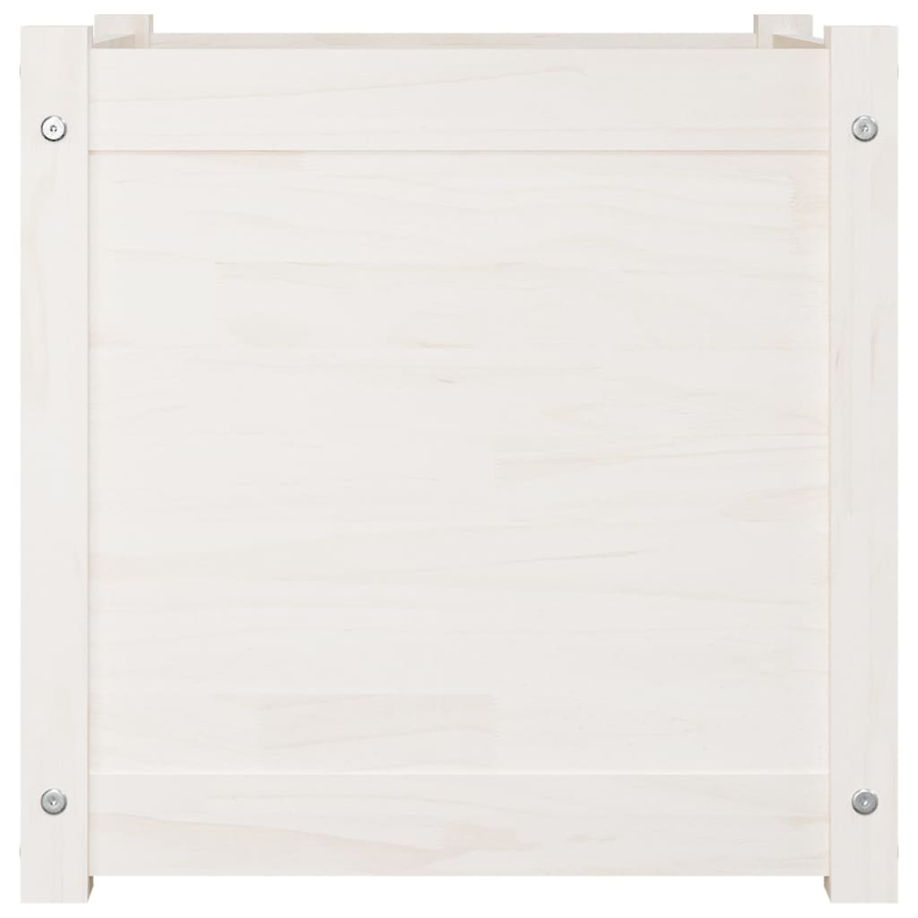 vidaXL Garden Planter Black 19.7"x19.7"x19.7" Solid Wood Pine-30