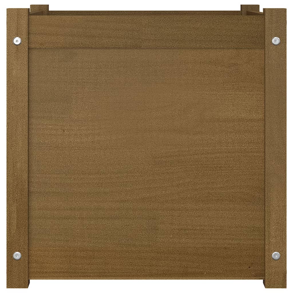vidaXL Garden Planter Black 19.7"x19.7"x19.7" Solid Wood Pine-36