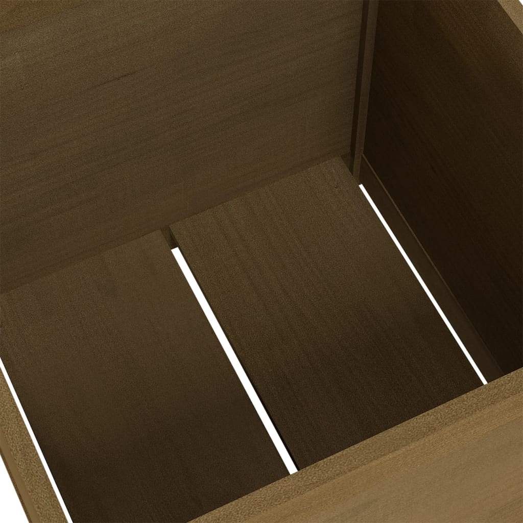 vidaXL Garden Planters 2 pcs Black 23.6"x23.6"x23.6" Solid Wood Pine-32