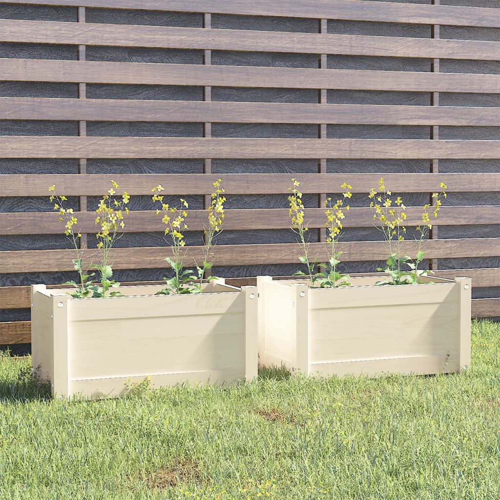 vidaXL Planter Decorative Patio Outdoor Plant Pot Flower Box Solid Wood Pine-1
