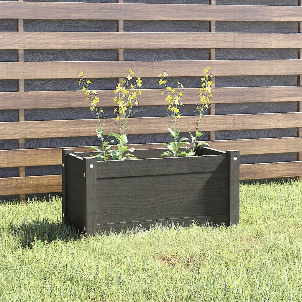 vidaXL Planter Decorative Patio Outdoor Plant Pot Flower Box Solid Wood Pine-20