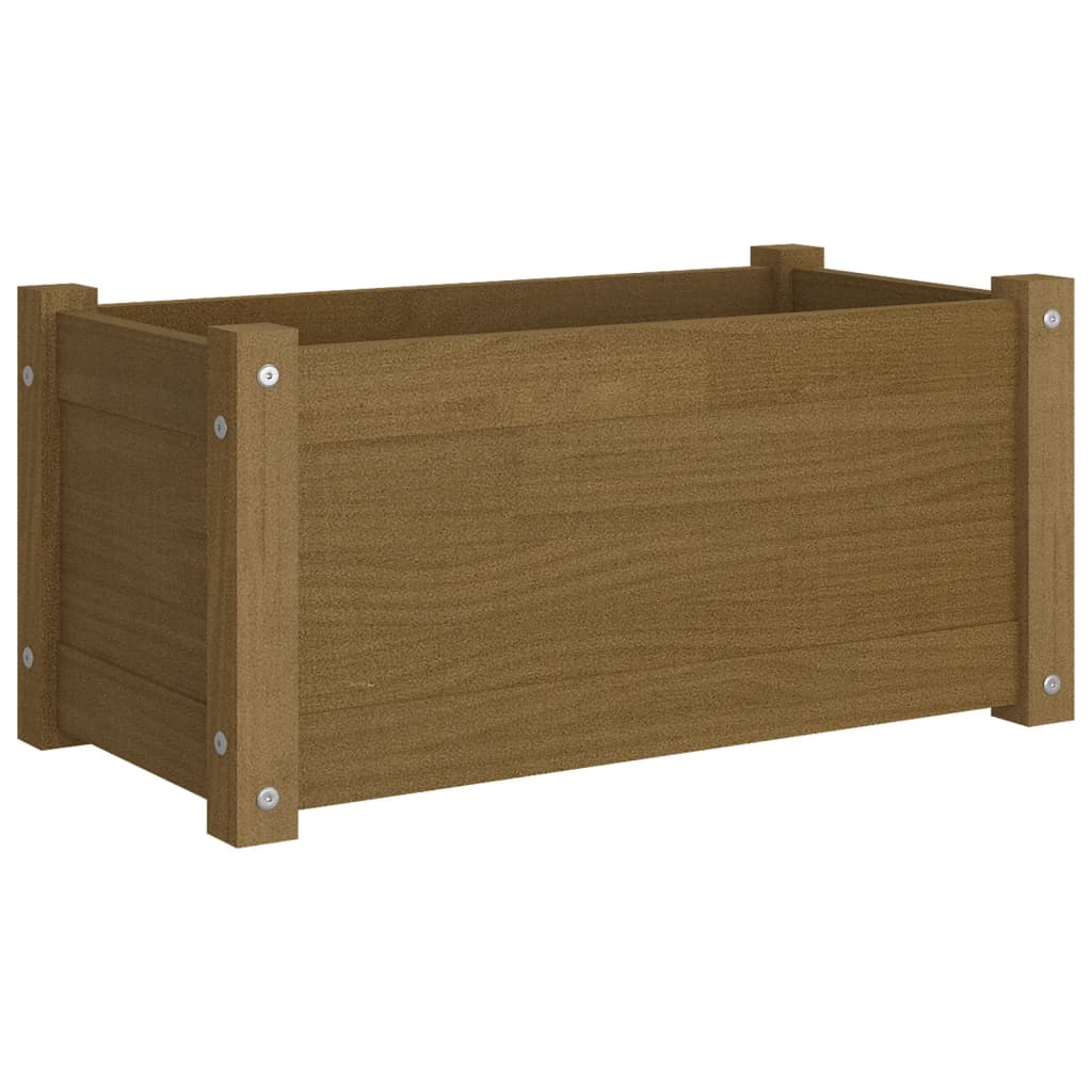 vidaXL Planter Decorative Patio Outdoor Plant Pot Flower Box Solid Wood Pine-41