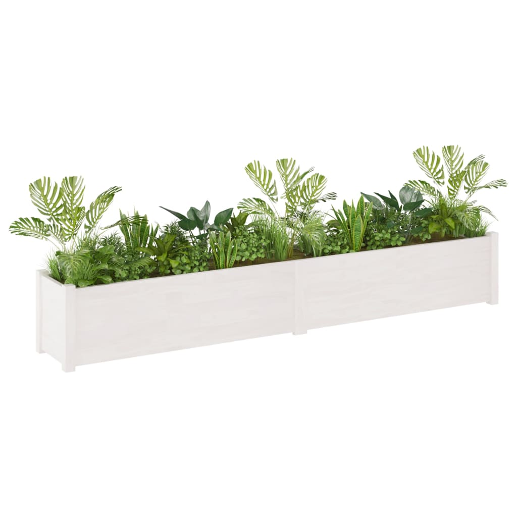 vidaXL Planter Outdoor Patio Raised Garden Bed Flower Box Solid Wood Pine-38