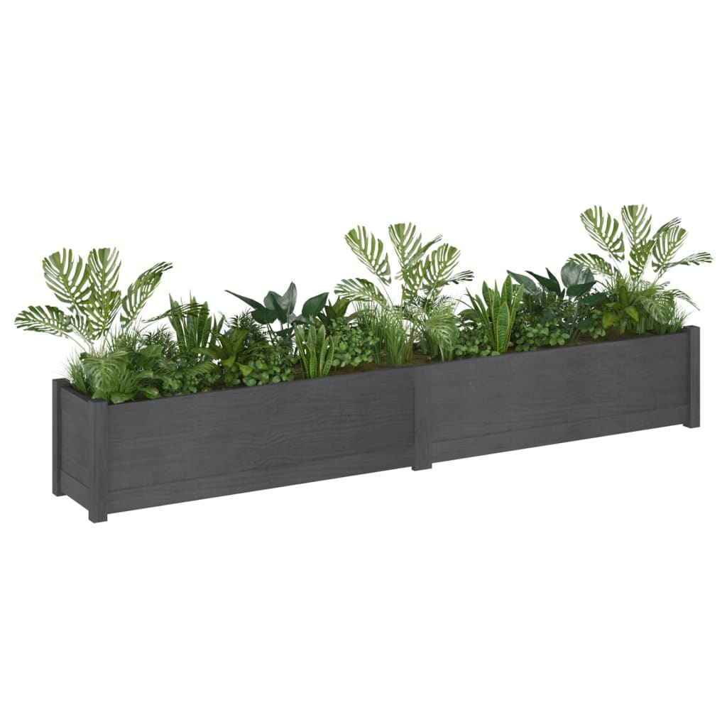 vidaXL Planter Outdoor Patio Raised Garden Bed Flower Box Solid Wood Pine-3