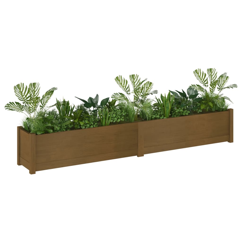 vidaXL Planter Outdoor Patio Raised Garden Bed Flower Box Solid Wood Pine-32