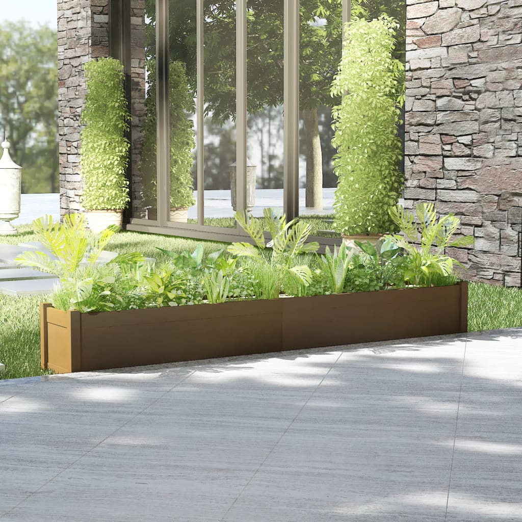 vidaXL Planter Outdoor Patio Raised Garden Bed Flower Box Solid Wood Pine-31