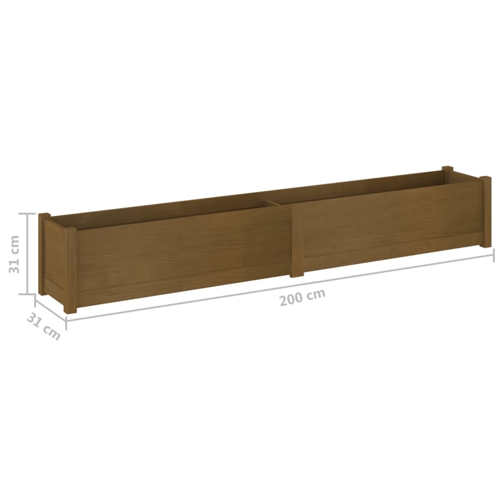 vidaXL Planter Outdoor Patio Raised Garden Bed Flower Box Solid Wood Pine-19