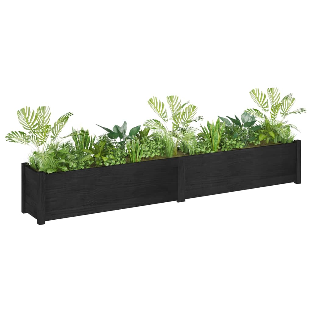 vidaXL Planter Outdoor Patio Raised Garden Bed Flower Box Solid Wood Pine-22