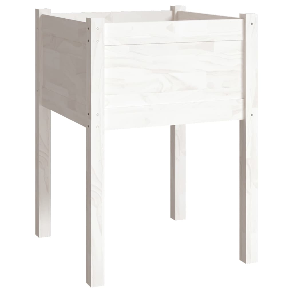 vidaXL Garden Planter Black 19.7"x19.7"x27.6" Solid Wood Pine-36