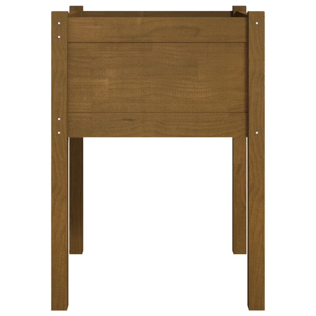 vidaXL Garden Planter Black 19.7"x19.7"x27.6" Solid Wood Pine-33