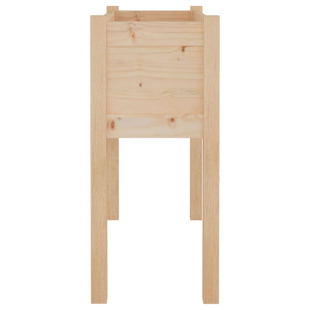 vidaXL Garden Planter Black 27.6"x12.2"x27.6" Solid Wood Pine-51