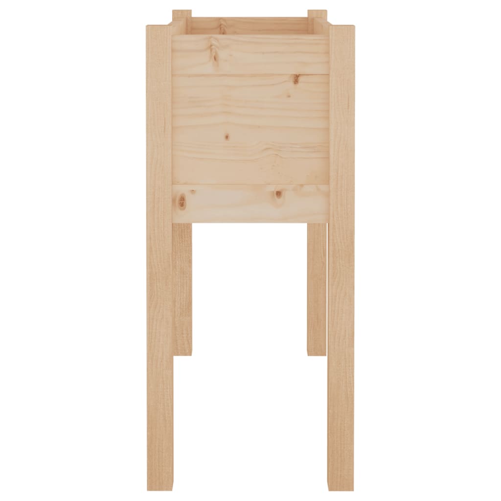 vidaXL Garden Planter Black 27.6"x12.2"x27.6" Solid Wood Pine-33