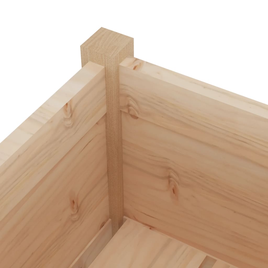 vidaXL Garden Planter Black 27.6"x12.2"x27.6" Solid Wood Pine-34