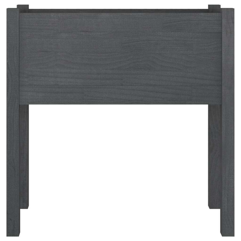 vidaXL Garden Planter Black 27.6"x12.2"x27.6" Solid Wood Pine-39