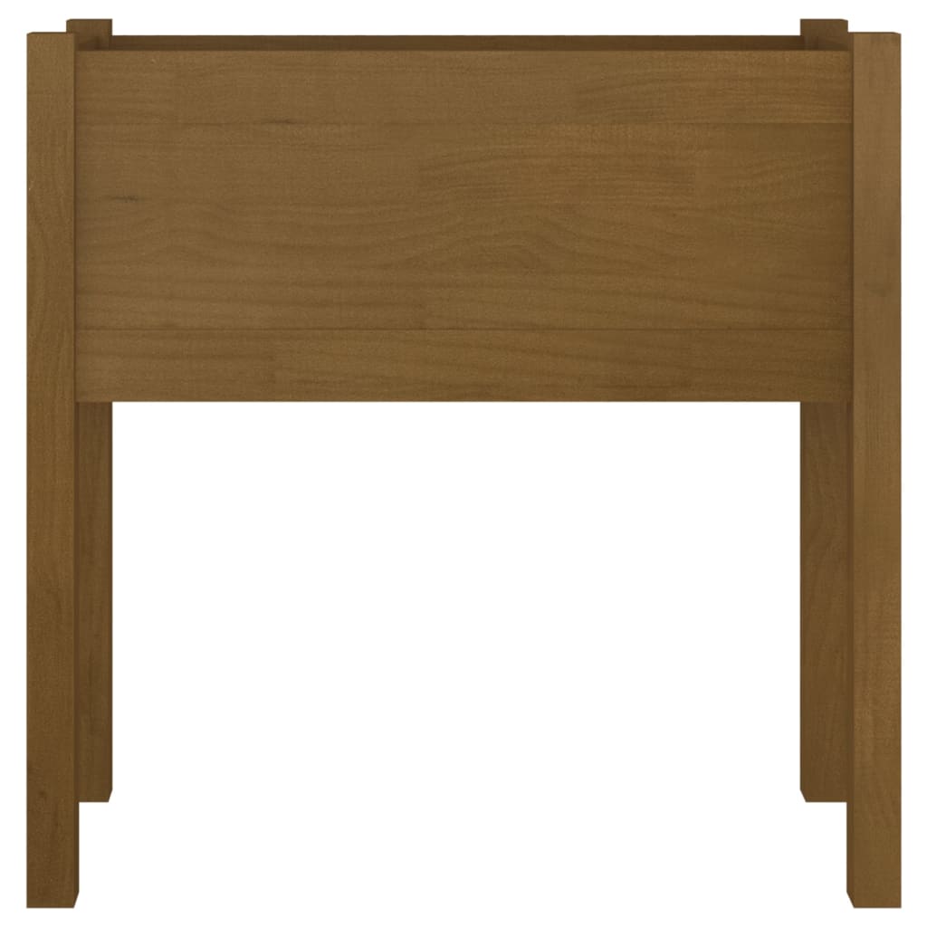 vidaXL Garden Planter Black 27.6"x12.2"x27.6" Solid Wood Pine-31