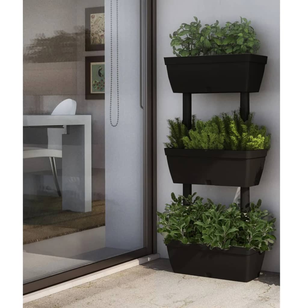vidaXL Garden Planter 6 pcs 39.4" Anthracite-25