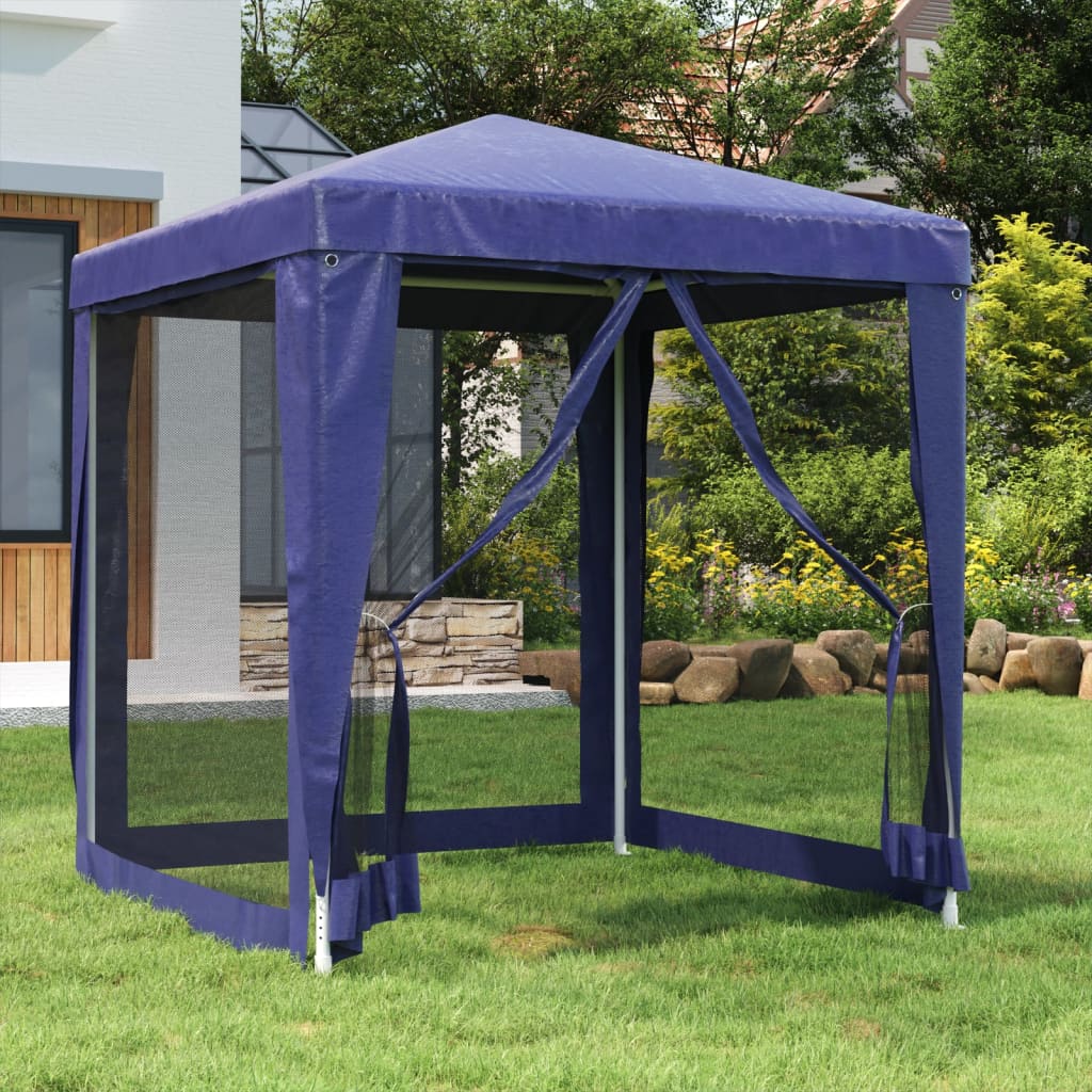 vidaXL Party Tent with 4 Mesh Sidewalls White Pavilion Marquee Multi Sizes-64