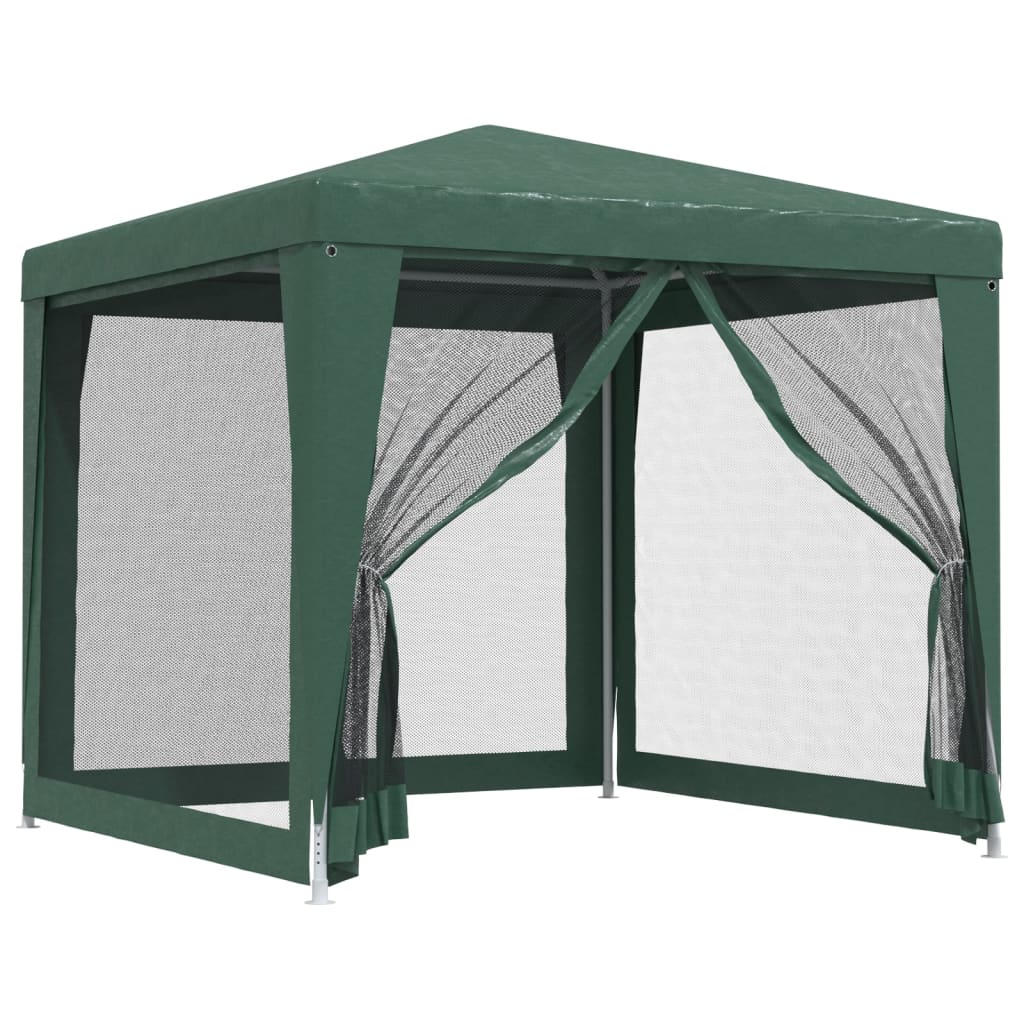 vidaXL Party Tent with 4 Mesh Sidewalls White Pavilion Marquee Multi Sizes-0